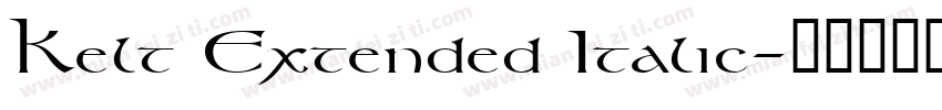 Kelt Extended Italic字体转换